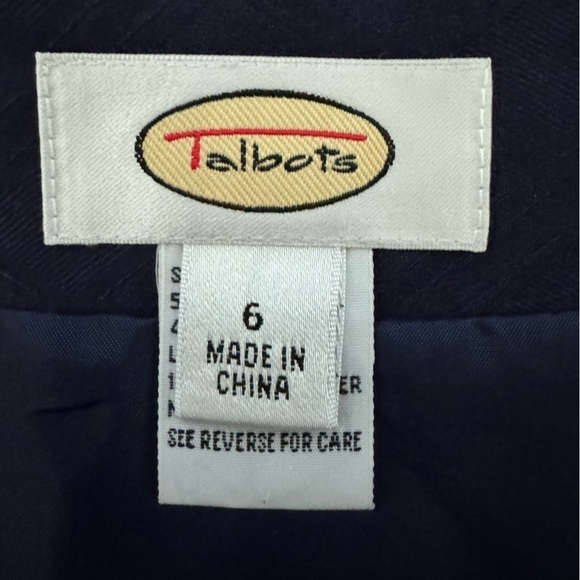 Talbots Blue Floral Silk Blend Knee Length Skirt Size 6 - Picture 3 of 6